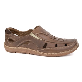 Olivier Zapatos transpirables para hombres rotos marrón