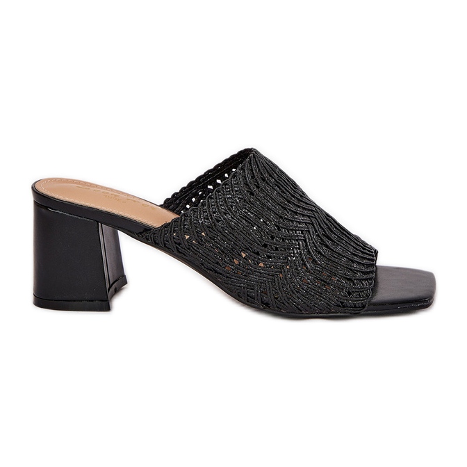 Chanclas para mujeres con tacones negros
