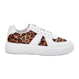 Zapatillas para mujeres con estampado de leopardo en la plataforma White blanco Zapatillas para mujeres con estampado de leopardo en la plataforma White blanco