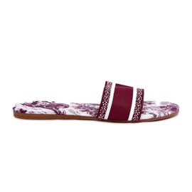 Zapatillas burdeas para mujeres pATRouched Flat rojo