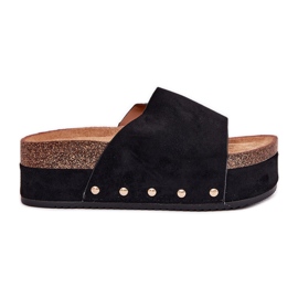 Flip Flip Flip Flip en la plataforma masiva Eco Suede Black negro