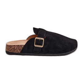 Zapatillas de mujeres y en la plataforma con abrazadera negra negro