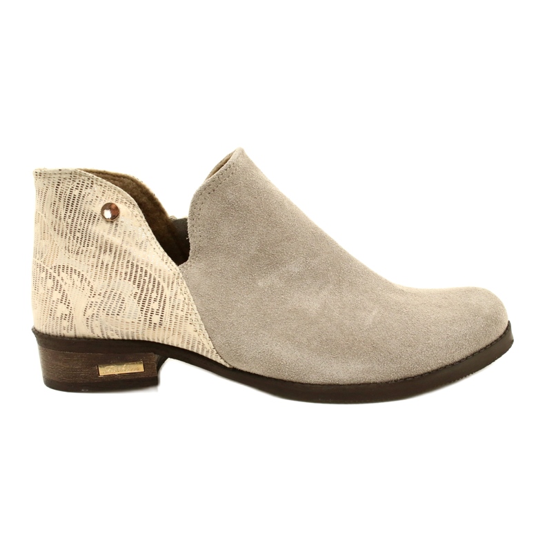 Olivier Botas de cuero para mujeres beige