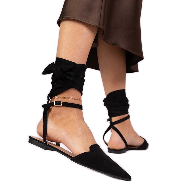 Tacones planos negros Tacones planos negros