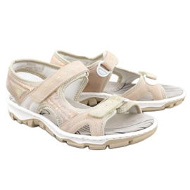 Sandalias deportivas para mujeres con polvo rosa Rieker 68866-31 rosado