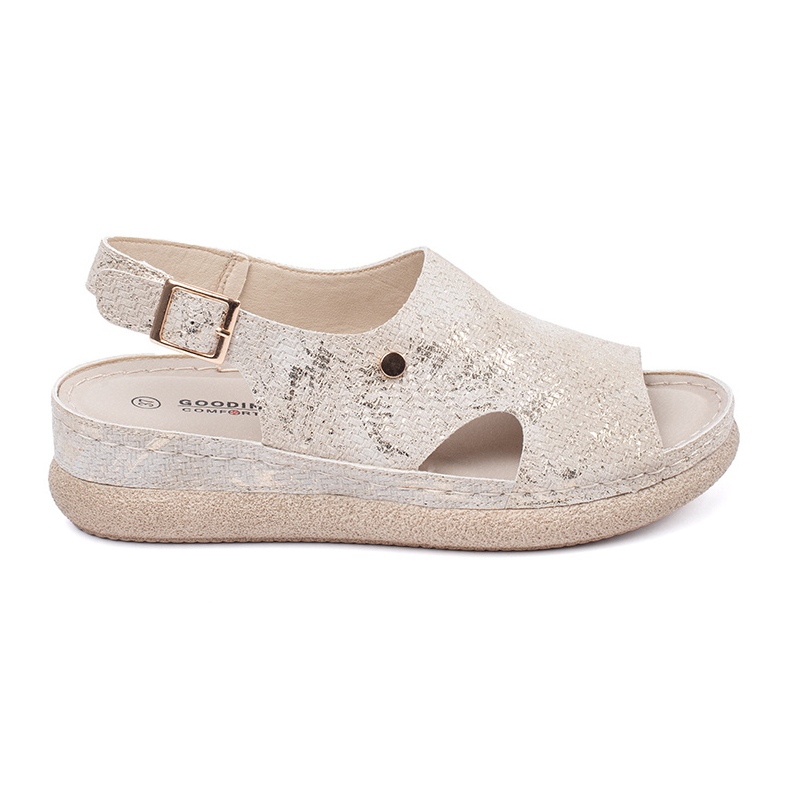 Goodin Sandalias planas con hebilla de topo beige Goodin Sandalias planas con hebilla de topo beige