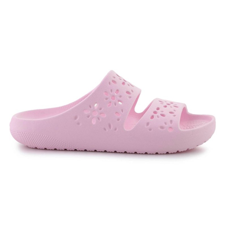 Crocs Classic Floral Cutut Sandal 210966-6w rosado