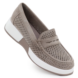 Zapatos de trabajo para mujeres en la plataforma gris Sergio Leone 095H