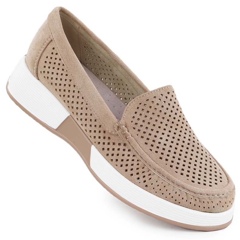Zapatos Openwork para mujeres en la plataforma Beige Sergio Leone 094H
