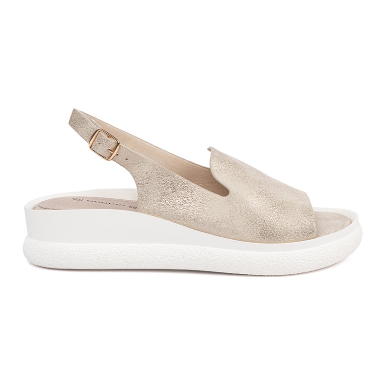 Goodin Sandalias de mujeres en oro y cómodas doradas dorado