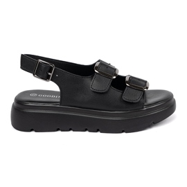 Goodin Sandalias clásicas negras en la plataforma negro