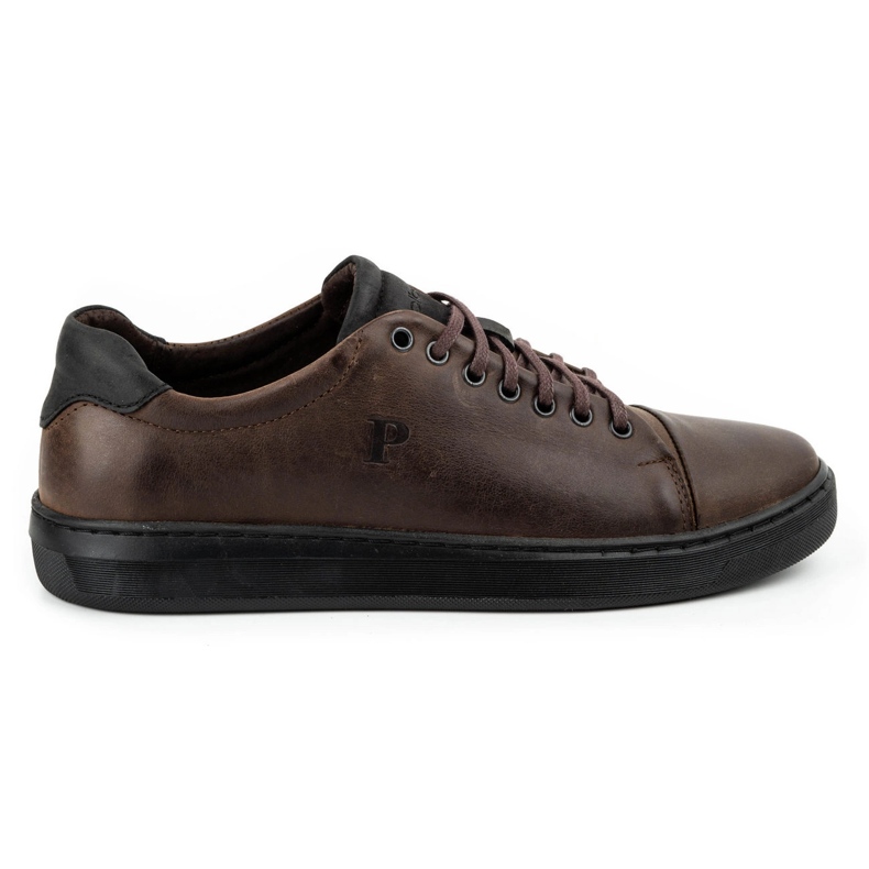 Polbut Zapatos de cuero para hombres 2109 marrón