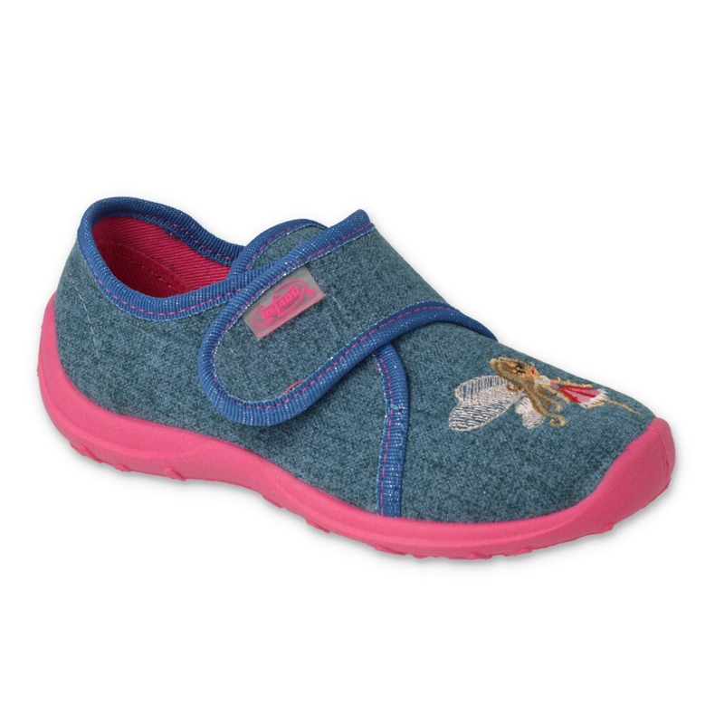 Pantuflas infantiles befado 660X021 azul con aplicación Pantuflas infantiles befado 660X021 azul con aplicación