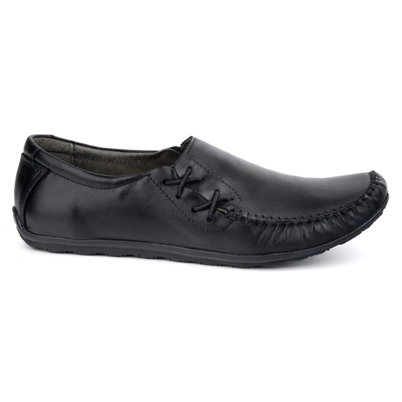 Olivier Zapatos para hombres mocasines de cuero insertado 306 kz negro