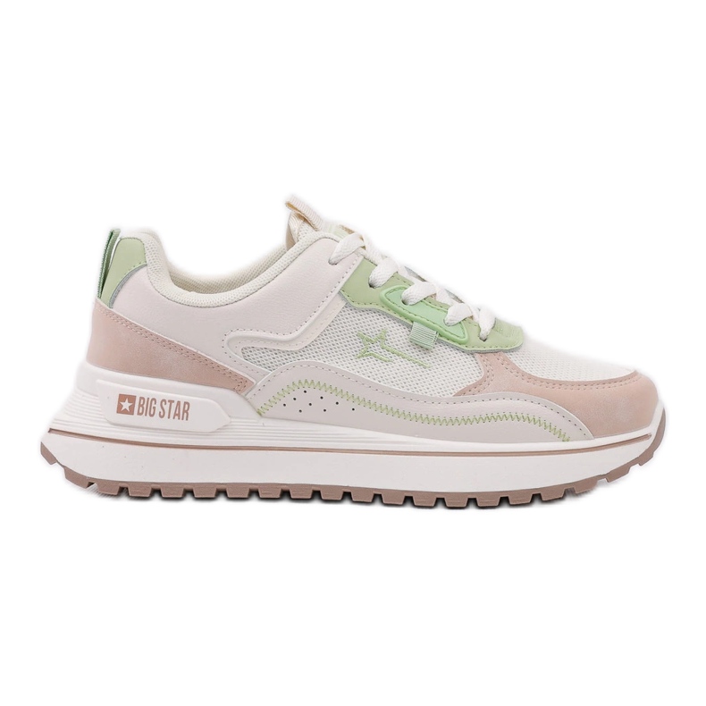 Zapatillas para mujeres zapatillas big star nn274a091 beige con verde