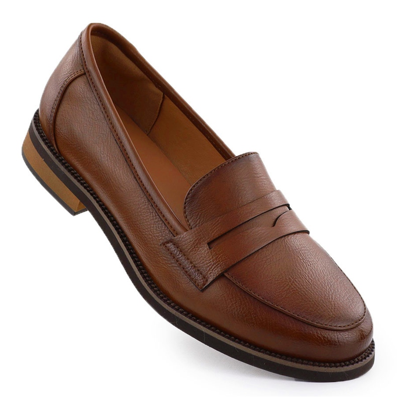 Zapatos mocasines para mujeres señores marrones potocki sz12573 marrón