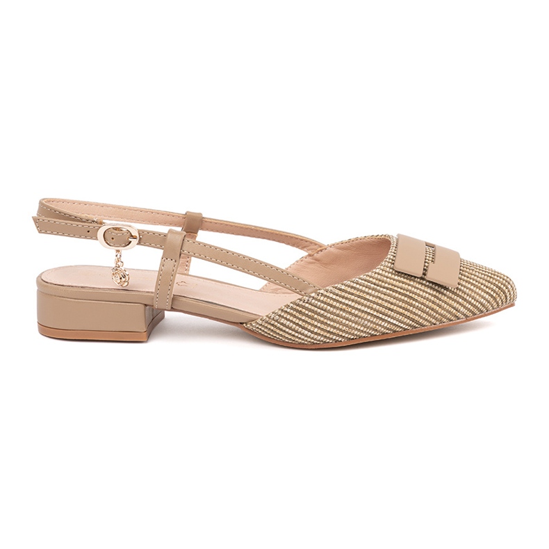 Goodin Sandalias de topo con un talón abierto beige Goodin Sandalias de topo con un talón abierto beige