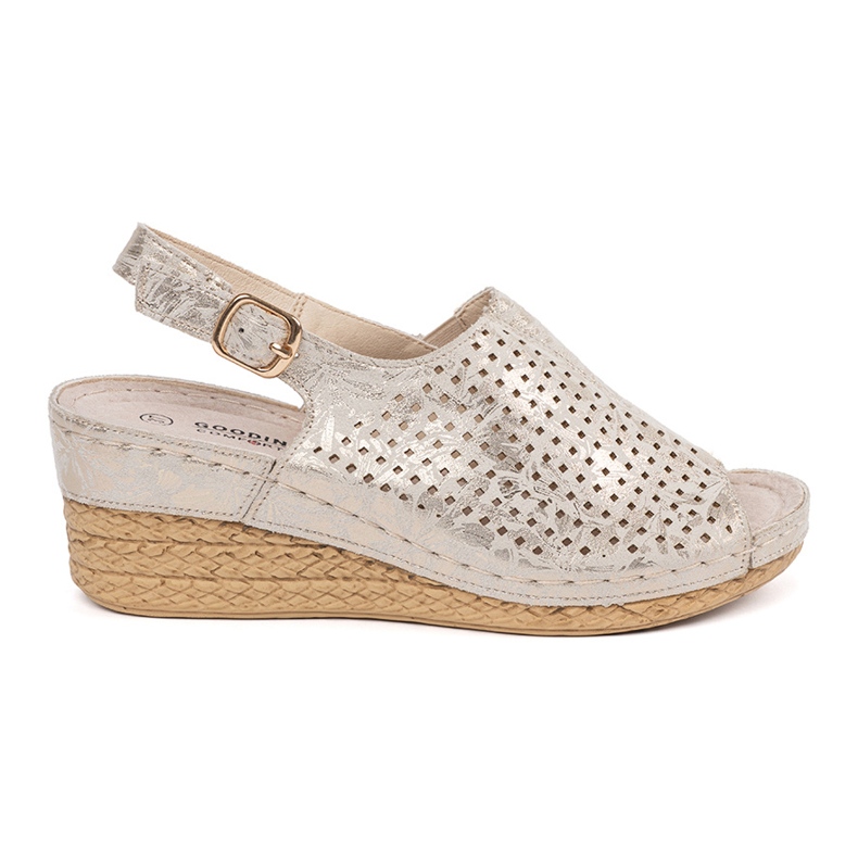 Goodin Sandalias beige abiertas en cuña
