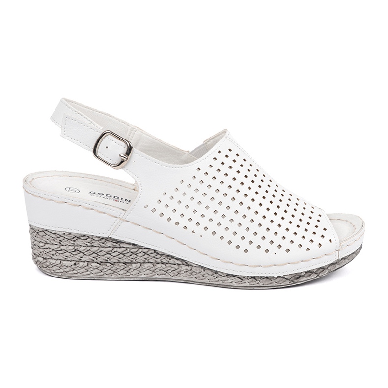 Goodin Sandalias blancas en la cuña blanco Goodin Sandalias blancas en la cuña blanco