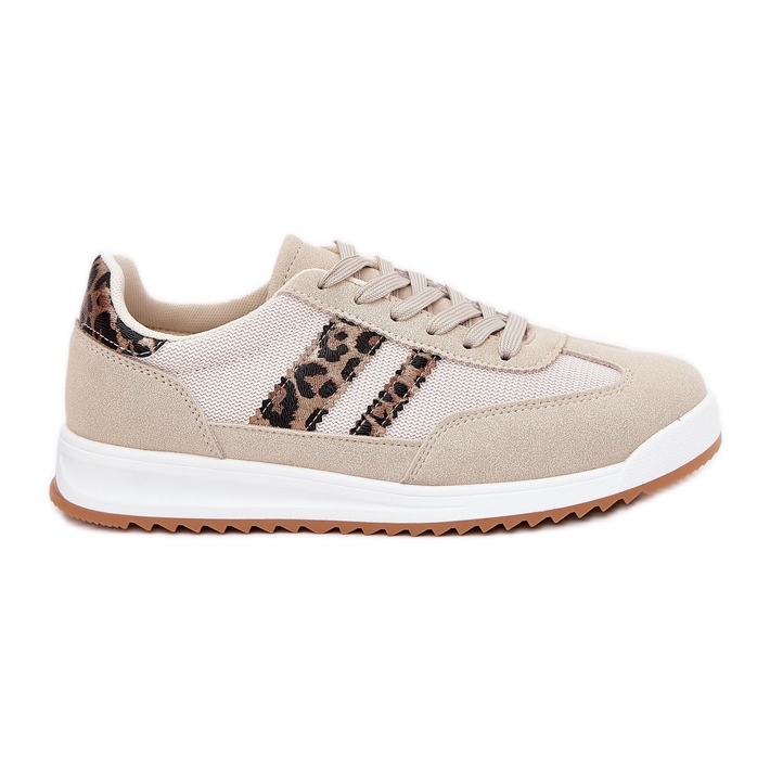 Evento Zapatillas de deporte femeninas con beige de leopardo de gamuza ecológica Evento Zapatillas de deporte femeninas con beige de leopardo de gamuza ecológica