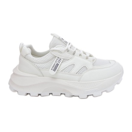 Evento Zapatillas deportivas de zapatillas para mujeres en una suela blanca gruesa blanco