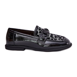 Mocasines barnizados de cuero con Vinceza Mesh 31931 Negro