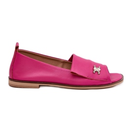 Ballerinas elegantes de cuero con dedos desnudos Zazoo 1865 FUCHSIA rosa