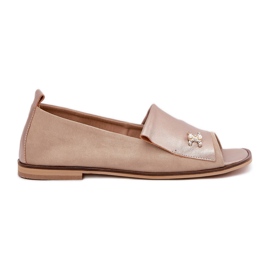 Ballerinas elegantes de cuero con dedos desnudos Zazoo 1865 beige Ballerinas elegantes de cuero con dedos desnudos Zazoo 1865 beige