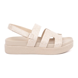 Goodin Sandalias clásicas en la plataforma beige
