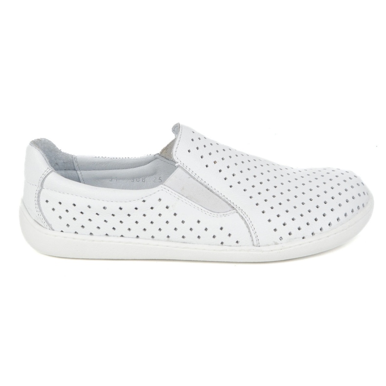 Cape de zapatos blancos Pollonus de cuero descalzo 5-1308-025