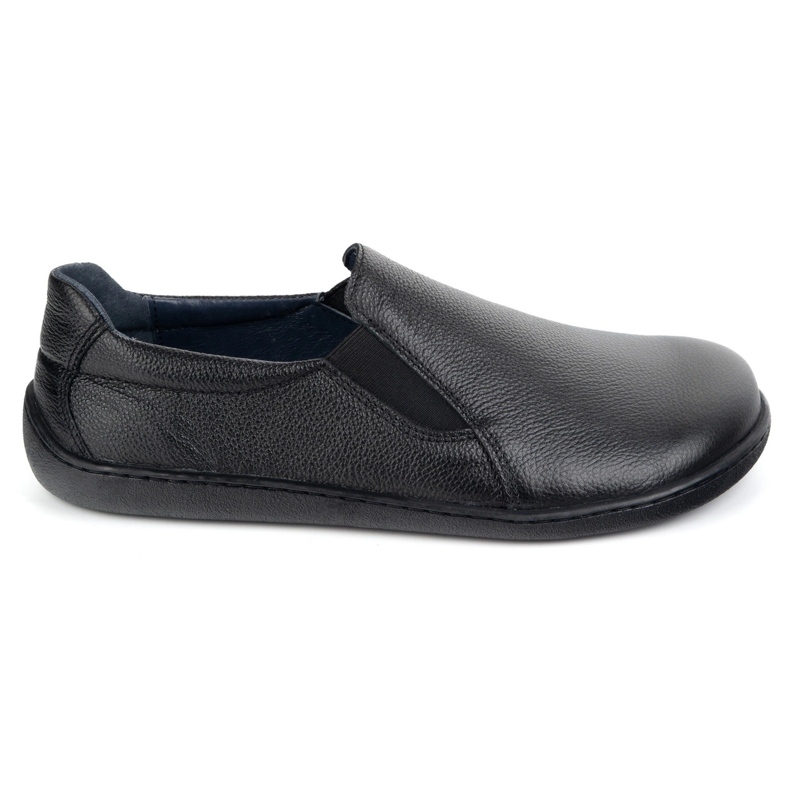 Zapatos de cuero descalzo de cuero resbaló Pollonus 5-1308-026 Negro Verona