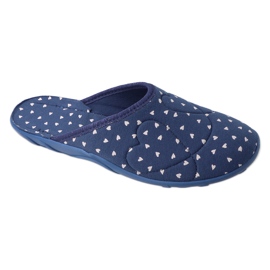 Zapatillas de casa befado de mujer 235D195 azul con corazones