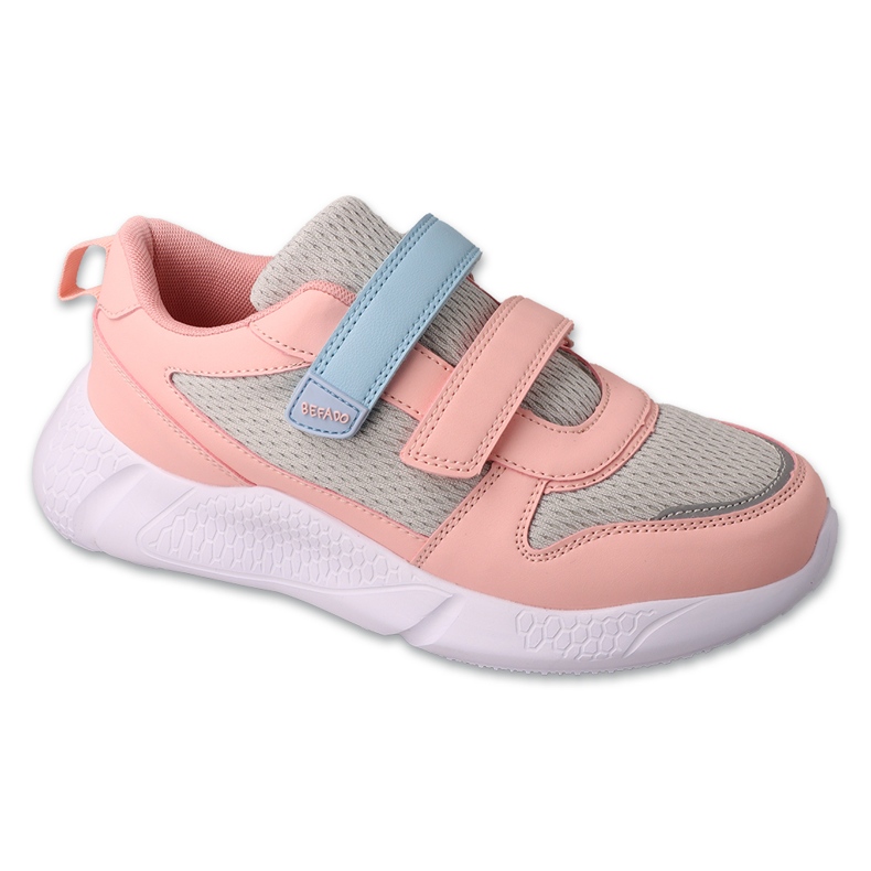 Befado deportivo infantil con velcro 452X003 rosa/gris rosado