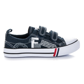 American Club Deportivas marinas con velcro azul