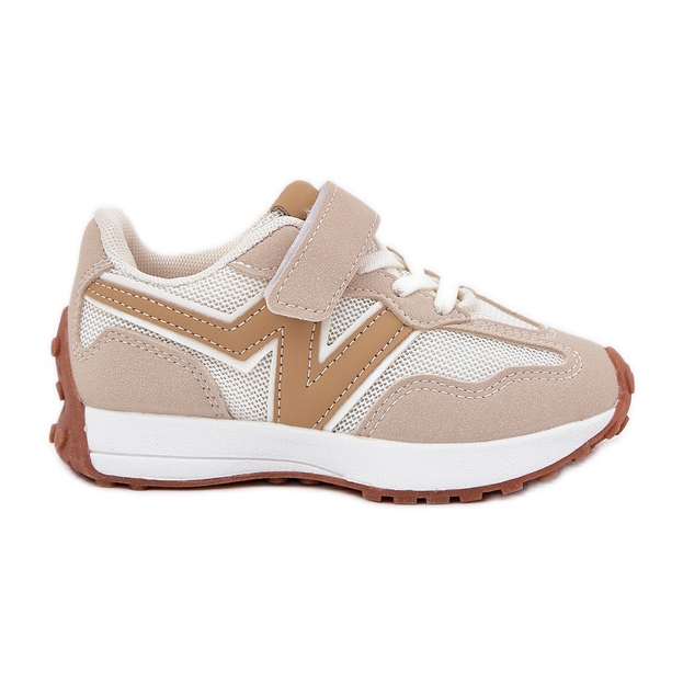 Zapatillas Infantiles Con Velcro, Beige