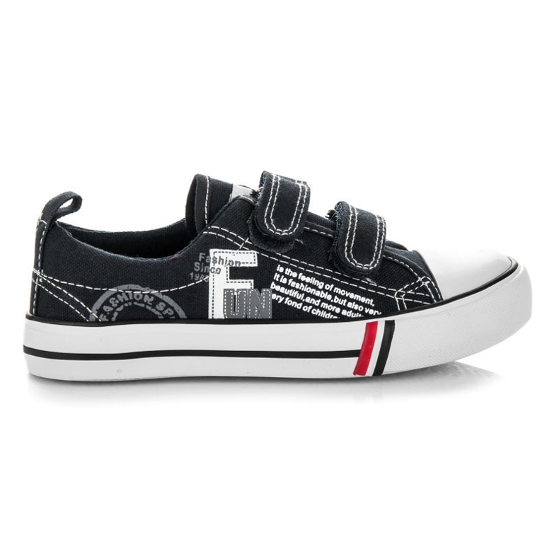 American Club Deportivas Negras Con Velcro negro