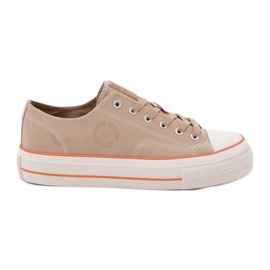 Zapatillas para hombres en la plataforma beige Big Star RR174323