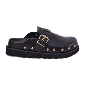 Flip de cuero -Flops Tubbogs en la plataforma negra Big Star RR274A378 negro