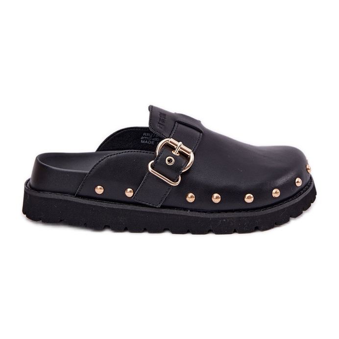 Flip de cuero -Flops Tubbogs en la plataforma negra Big Star RR274A378 negro