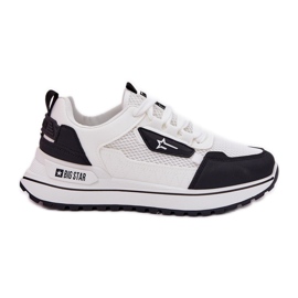 Zapatos deportivos femeninos en la plataforma Big Star RR274A223 Sistema de alta poli sistema blanco y negro
