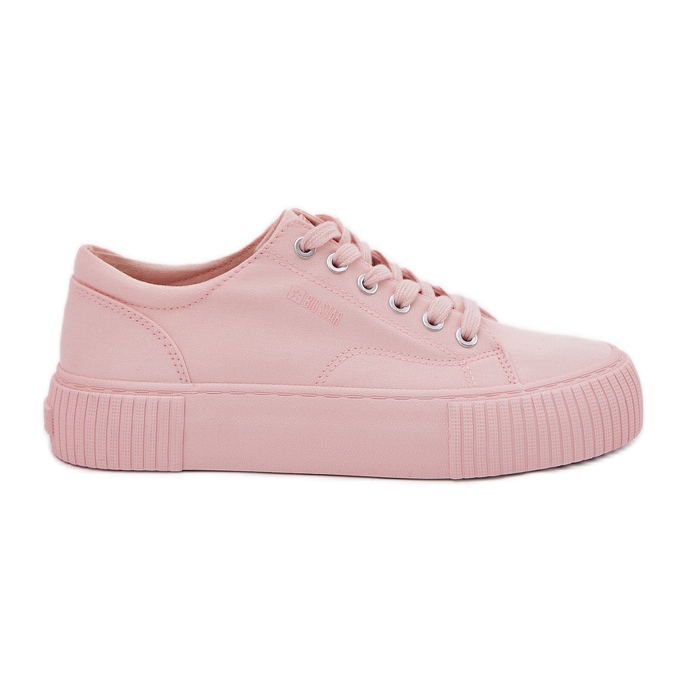 Zapatillas de deporte de material para mujeres Big Star RR274404 Pink rosado Zapatillas de deporte de material para mujeres Big Star RR274404 Pink rosado