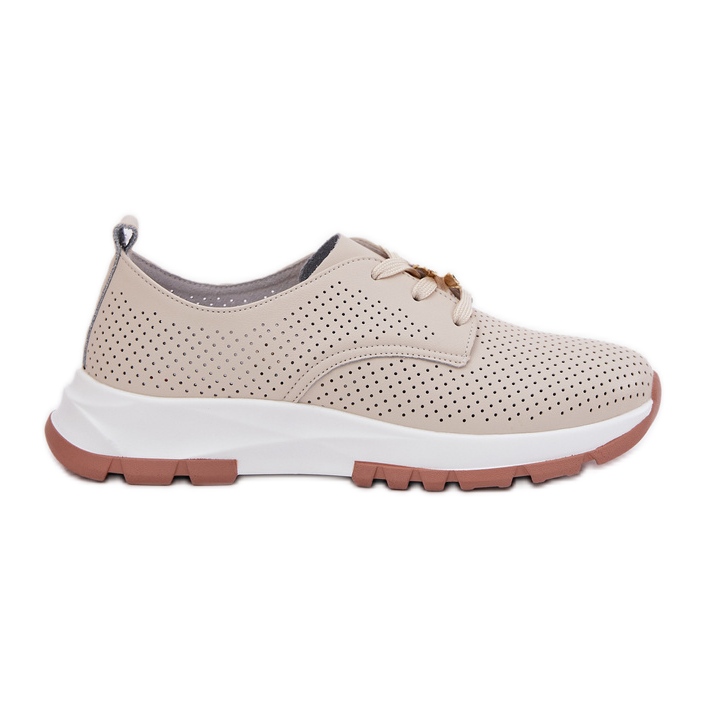 Zapatos de cuero para mujeres con Artiker 54C1811 Beige