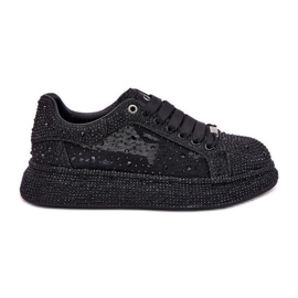 Zapatillas de deporte decoradas en la plataforma negra Goe NN2N4021 negro