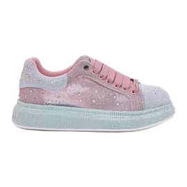Zapatillas de deporte decoradas en la plataforma GOE RR2N4009 Multikolor rosado