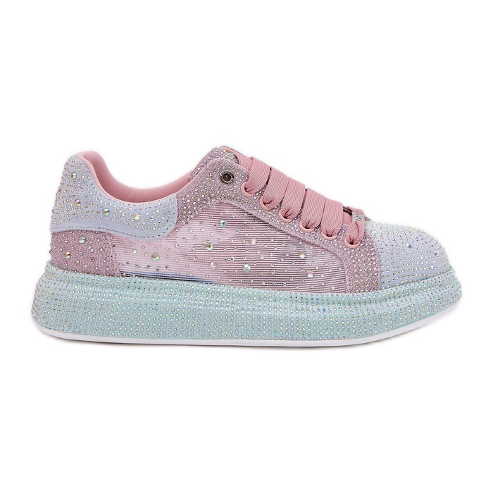 Zapatillas de deporte decoradas en la plataforma GOE RR2N4009 Multikolor rosado