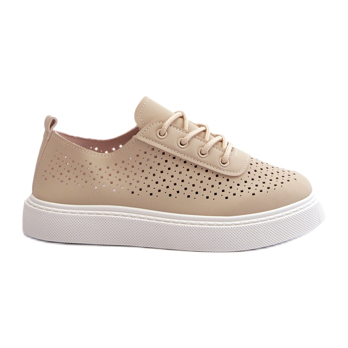 Zapatillas de zapatillas de zapatillas abiertas en la plataforma beige