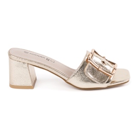 Goodin Tweed golden chanclas en el poste dorado
