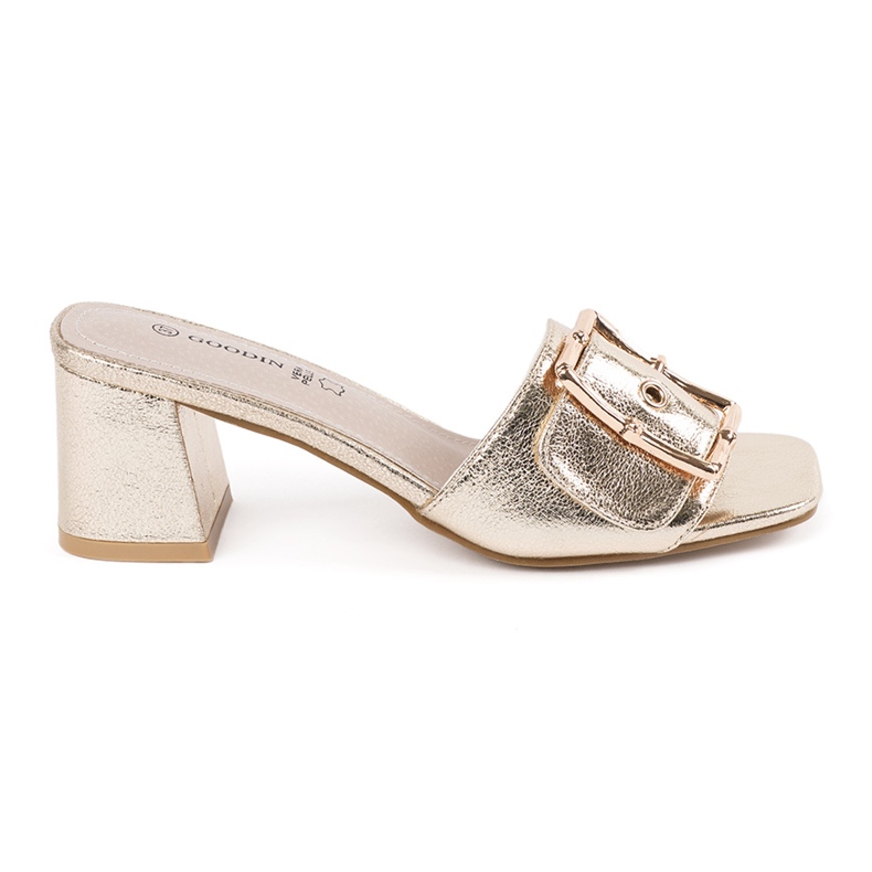Goodin Tweed golden chanclas en el poste dorado