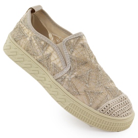 ARTIKER Apartrilles femeninas insertadas con encaje beige artker 56c2127
