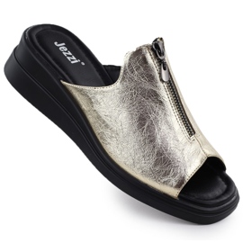 Flip flaps para mujeres para jezzi metálico metálico ASA266-2 dorado